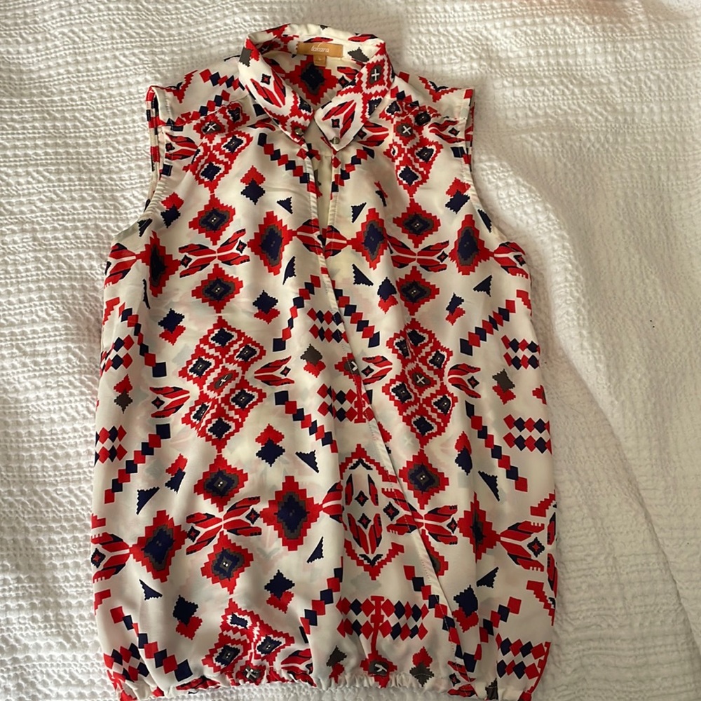 Polyester sleeveless blouse